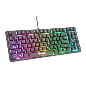 Teclado Gamer Getttech, Iluminación Rgb, USB, Alámbrico, 90 Teclas, 19 Teclas Anti-Ghosting, Para Pc Windows/Mac,Teclado A
