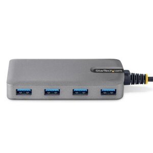 StarTech.com Hub USB-C de 4 Puertos USB-A - Concentrador USB 3.0 Portátil 5Gbps - Alimentado por el Bus - Entrada USB Tipo