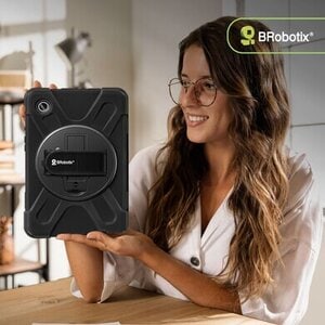 BROBOTIX FUNDA DE USO RUDO PARA TABLETA SAMSUNG® GALAXY TAB A11+ DE 11" (SM-X230). INCLUYE: CORREA DE HOMBRO DESMONTABLE, 
