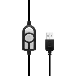 BROBOTIX AUDIFONO DIADEMA USB CON MICROFONO AJUSTABLE TIPO GAMER - 1 Conector USB para Microfono y Audio - Control de Volu