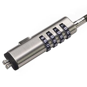 BRBOTIX CANDADO NOBLE WEDGE® PARA LAPTOP, PORTATILES, 1.80 METROS, DE COMBINACION, COLOR HUMO - Seguridad Portatil Noble S