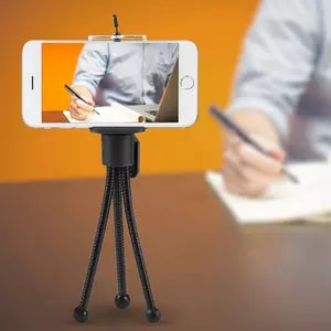 Tripié flexible para cámara portatil, webcam.
