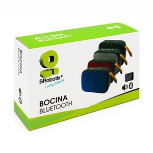 BROBOTIX BOCINA BLUETOOTH CON RADIO FM Y PUERTO USB/TF COLOR AZUL - Recargable
