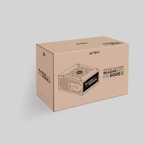 Fuente de Poder Acteck Blazar Evo FS500E SFX 500W / 1x20+4 pin + 1xAtx 4 + 2xSata + 2xMolex 4 pin / Negro