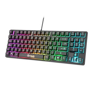 Teclado Gamer Getttech, Iluminación Rgb, USB, Alámbrico, 90 Teclas, 19 Teclas Anti-Ghosting, Para Pc Windows/Mac,Teclado A