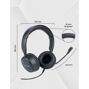 DIADEMA ESTEREO ALAMBRIACA COLOR NEGRO, CABLE USB,TIENE  ALTA CALIDAD DE SONIDO NITIDA Y CLARA. EL MICROFONO INTEGRADO GAR