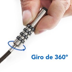 BRBOTIX CANDADO NOBLE WEDGE® PARA LAPTOP, PORTATILES, 1.80 METROS, DE COMBINACION, COLOR HUMO - Seguridad Portatil Noble S