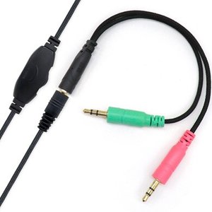 BROBOTIX DIADEMA AUDIFONO TIPO GAMER CON MICROFONO AJUSTABLE, ACOLCHADO EXTRA SUAVE - 1 Conector 3.5 mm para Microfono y A