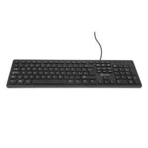 Teclado Slim Getttech Alambrico Con 2 Puertos Usb Port Teclado Negro Idioma Español Latinoamérica

