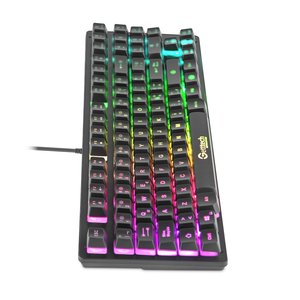 Teclado Gamer Getttech, Iluminación Rgb, USB, Alámbrico, 90 Teclas, 19 Teclas Anti-Ghosting, Para Pc Windows/Mac,Teclado A