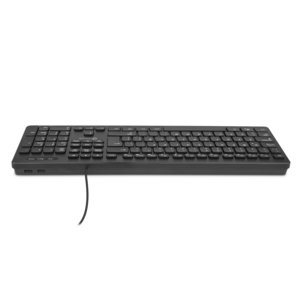 Teclado Slim Getttech Alambrico Con 2 Puertos Usb Port Teclado Negro Idioma Español Latinoamérica
