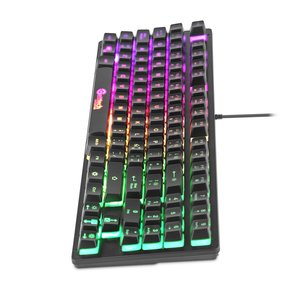 Teclado Gamer Getttech, Iluminación Rgb, USB, Alámbrico, 90 Teclas, 19 Teclas Anti-Ghosting, Para Pc Windows/Mac,Teclado A