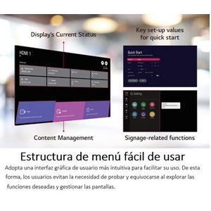 LG Videowall 55", 500 nits, Bezel 2.25mm, Operación 24/7, Panel Technology IPS
