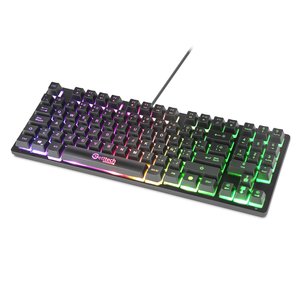 Teclado Gamer Getttech, Iluminación Rgb, USB, Alámbrico, 90 Teclas, 19 Teclas Anti-Ghosting, Para Pc Windows/Mac,Teclado A
