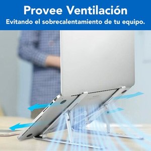 BROBOTIX SOPORTE PLEGABLE PARA LAPTOP, PORTÁTIL, SMARTHPHONES, TABLETS, LIBROS, MATERIAL ALUMINIO, CUENTA CON 7 NIVELES DE