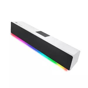 Bocina Gamer Glimm Bar BG585 Soundbar + RGB / Bluetooth + Control Digital RGB + 10 W RMS / Blanco
