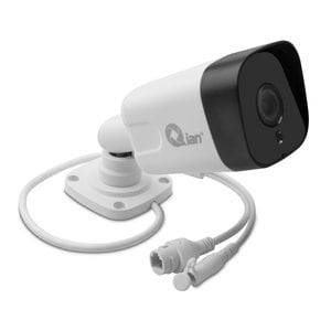 Kit De Camaras Qian Con NVR/ Disco Duro 1TB, Ip Bullet 5 Mp 30m Ir Para Interiores/exteriores Alámbrico 2560 X 1920 Pixele
