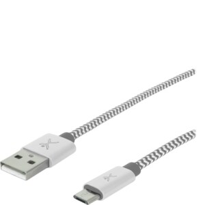 Perfect Choice 1m Micro-USB/USB Cable de transferencia de datos - 1 - Cable for Smartphone, Tableta - 28 AWG - Blanco