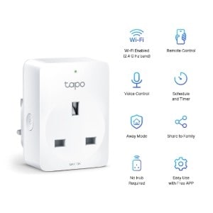 TP-Link Mini smart plug wifi control por app TAPO, compatible con Amazon Alexa