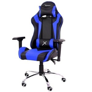 Sillón de Juego XZEAL XZ10 - Espuma, Acero, Metálico, Cloruro de Polivinilo (PVC) - Negro, Azul