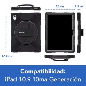 BROBOTIX FUNDA DE USO RUDO PARA TABLETA Apple® iPad® 10A GENERACIÓN DE 10.9" AÑO 2022 (A2696, A2757, A2777, A3162). INCLUY