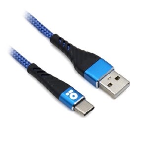 BROBOTIX COMBO USB DE CARGA RAPIDA CARGADOR USB 3.0 PARA PARED + CABLE USB TIPO C COLOR AZUL - Adaptador Cable Corriente A