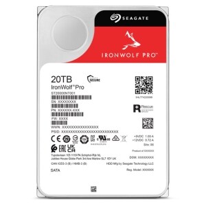 Disco Duro Interno 20TB 3.5" SATA 6Gb/s 7200RPM 256MB, bahías ilimitadas, Hot Plug 24x7, IronWolf Pro NAS Seagate
