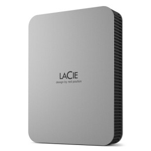 Disco Duro Externo Portatil 5TB USB 3.2 Type USB-C, LaCie Mobile Drive, s Windows & macOS , Plateado Luna 2 Años de Garant