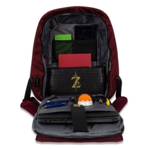 Mochila backpack Skypeak antirrobo/Para laptop de 15.6"/Con funda repelente al agua y puerto usb de carga/Color rojo