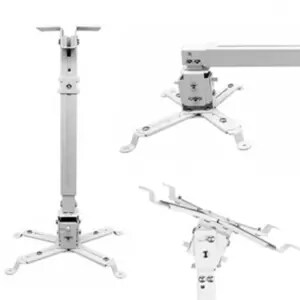 BRobotix Soporte universal techo o pared para proyector color blanco,expandible de 43 CM A 63 CM
