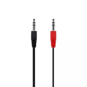 BROBOTIX AUDIFONO DIADEMA CON MICROFONO AJUSTABLE BASICA - 2 Conectores 3.5 mm para Microfono y Audio - Color Negro
