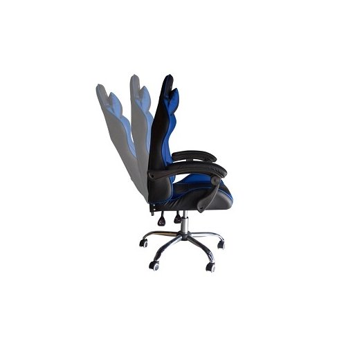 Sillón de Juego XZEAL X205 - Cloruro de Polivinilo (PVC), Espuma, Acero, Metálico - Azul, Negro