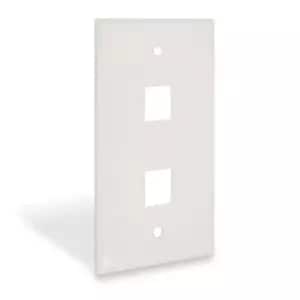 PLACA DE PARED (FACEPLATE) UNIVERSAL ENS-FP62 ENSON 2 PUERTOS ESTILO KEYCONNECT CAT6A CAT6 CAT5E CONECTORES DE FIBRA OPTIC