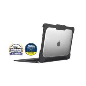 Funda MAXCases Extreme Shell-L Robusto - para Apple MacBook Air - Negro/transparente - Absorción de Impactos, Resistente a