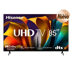 Pantalla Hisense de 85 pulgadas LED, Google TV, native refresh 60Hz, 4K, 3840*2160, Alexa/Google Assistant/Google Play Store
