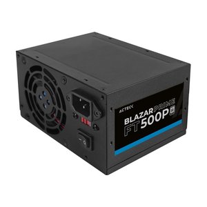 Fuente de Poder Acteck ATX Blazar Prime FT500P / 500W / 1x20+4 pin + 1xAtx 4 + 2xSata / 2xMolex 4 pin + 1x / Essential Negro
