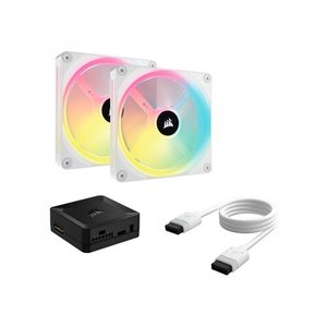 VENTILADORES CORSAIR KIT 2 PZS QX ICUE LINK QX140 BLANCO 140MM RGB