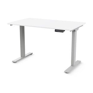 Mesa eléctrica ajustable en altura eFloat Go 2.0 24”x48” en acabado laminado blanco, con interruptor manual programable pa