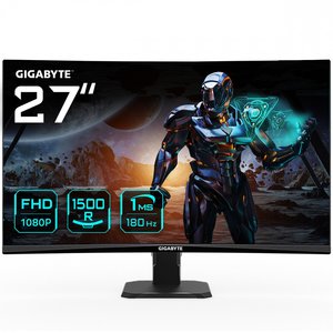 MONITOR GIGABYTE 27IN CURVO VA GAMING FHD/1500R/1MS/180 HZ/HDMI/DP