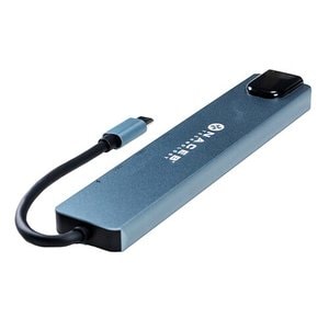 Naceb USB Tipo C Base de conexión - Lector de tarjeta memoria - SD, TransFlash - 4 x puertos USB - 1 x USB 2.0 - 1 x USB 3