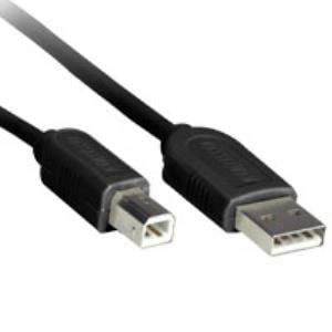 CABLE USB A-B 1.8M NEGRO - Extremo Secundario: 1 x USB 1.1 Type B - Male - Negro