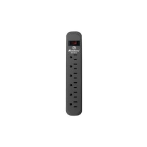 Barra Multicontacto Supresor de Picos (SS-420 C) - 6 Contactos aterrizados - Protección de 420 Joules - Switch reset ilumi