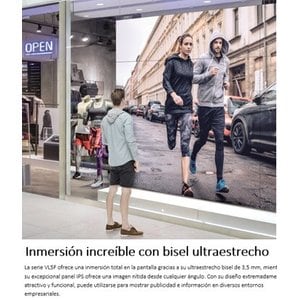 LG Videowall 55", 500 nits, Bezel 2.25mm, Operación 24/7, Panel Technology IPS

