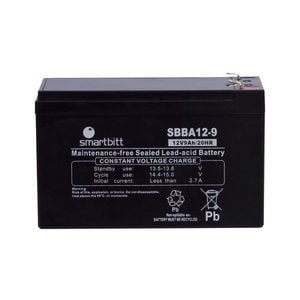 SMARTBITT BATERIA SBBA12-9, 12V/9AH, 12 VOLTS 9 AMPERES, SELLADA LIBRE DE MANTENIMIENTO, TECNOLOGIA VRLA