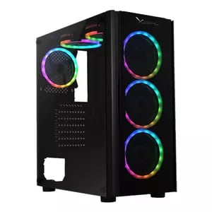 GABINETE XZEAL GAMER XZ110-1 ATX NEGRO RGB TG USB 3.0
