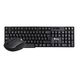 KIT MOUSE Y TECLADO INALAMBRICO NEGRO 1200 CPI USB NANO 10M ALC
