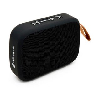 BROBOTIX BOCINA CON RADIO FM, BLUETOOTH Y PUERTO USB/TF, COLOR NEGRO - Recargable
