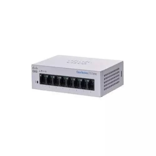 Cisco Switch CBS110, No administrable, 8 puertos Gigabit Ethernet, No PoE, de escritorio, el smartnet se adquiere por sepa
