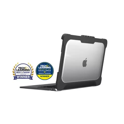 Funda MAXCases Extreme Shell-L Robusto - para Apple MacBook Air - Negro/transparente - Absorción de Impactos, Resistente a