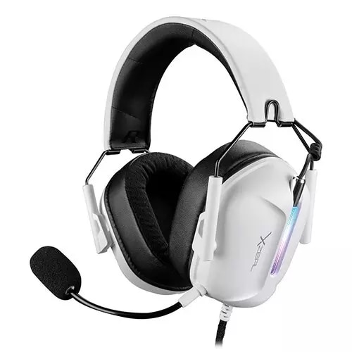 DIADEMA GAMER XZEAL XZ-7010/RGB/MICROFONO DESMONTABLE/BLANCO/CONTROL